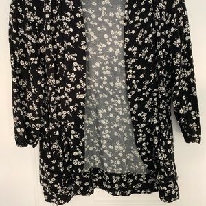 F21 Floral Cardigan with Pockets